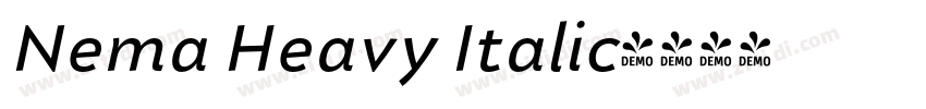 Nema Heavy Italic字体转换